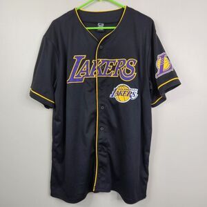 NBA Ultra Game Los Angeles Lakers Mens Short Sleeve Baseball Jersey Large